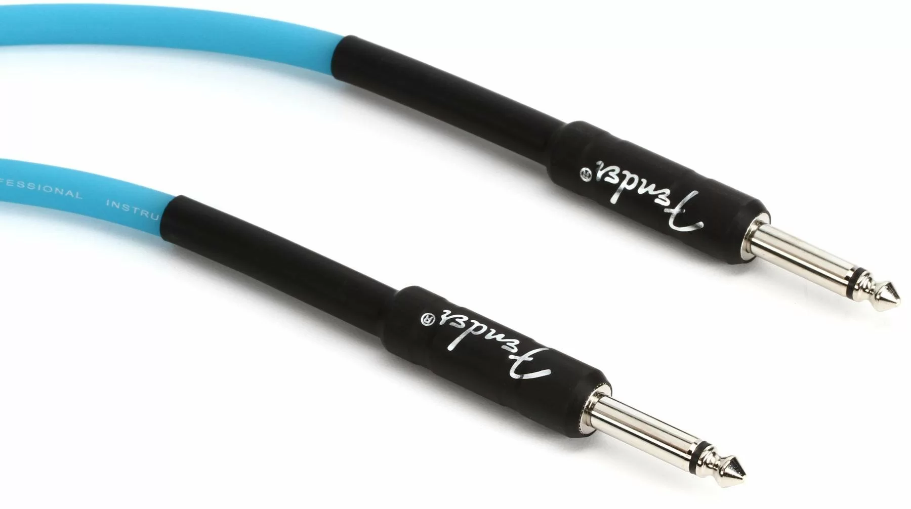 Fender 0990810108 Professional Series Glow in the Dark Blue Instrument Cable  - 10 Feet